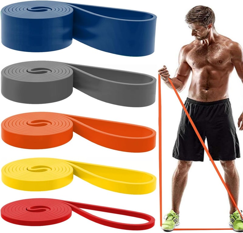 ROSAPOAR Resistance Bands, Pull Up Assist Bands - Workout Bands, Eexercise Bands, Long Resistance Bands Set for Working Out, Fitness, Training, Physical Therapy for Men Women - Image 1